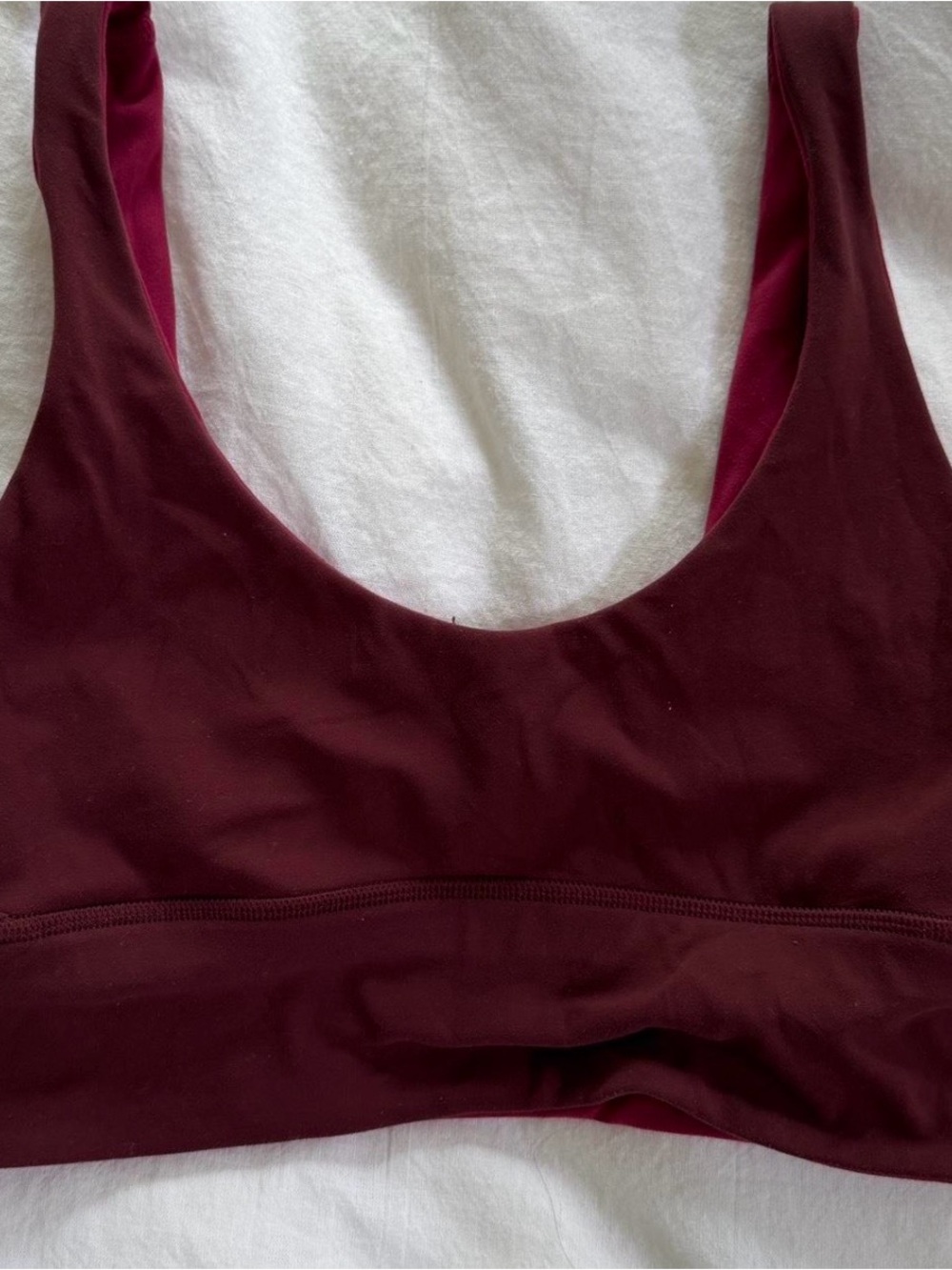 lululemon athletica Burgundy Scoop Neck Sports Bra